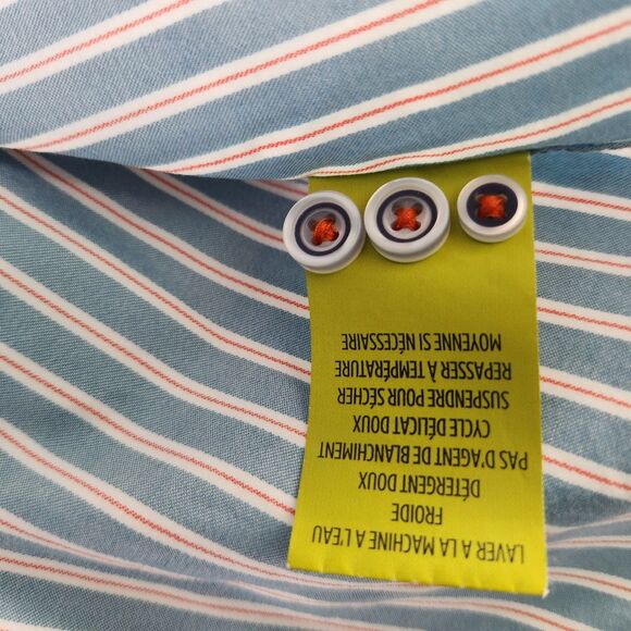 Robert Graham X Blue Striped Tailored Fit Long Sleeve Shirt Men's Size Large - Picture 10 of 10